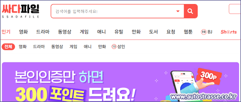 싸다파일 홈페이지